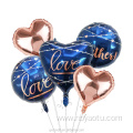 5 pcs mermaid foil balloon balloon